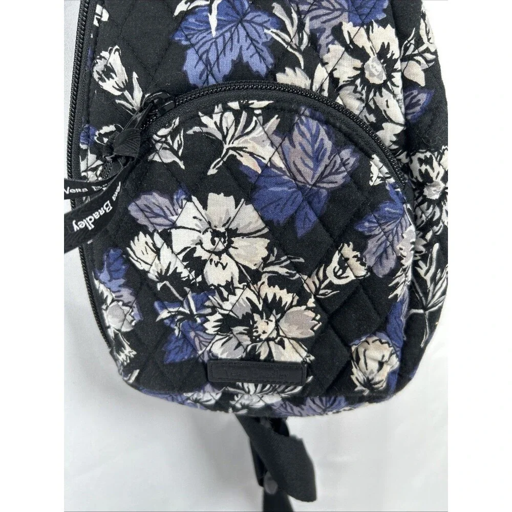 Vera Bradley Essential Compact Sling Backpack Frosted Floral Blue Crossbody